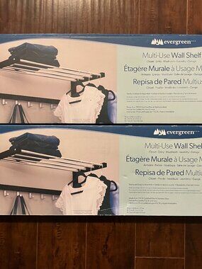 NIB 2 Evergreen 31" Multi-Use Wall Shelf